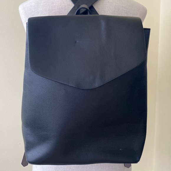 Zara Bags Zara Faux Leather Backpack Black Poshmark